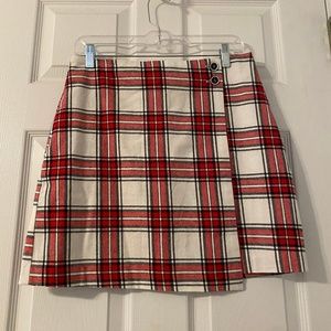 NEW Red Plaid Mini Skirt